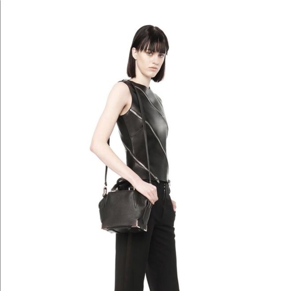 Alexander Wang black leather mini prisma Emile bag - Picture 4 of 8